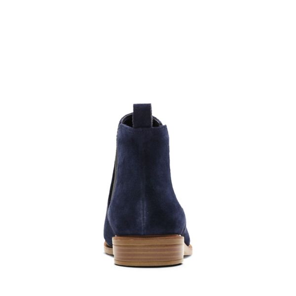 Clarks Womens Taylor Shine Chelsea Boots Navy | UK-4508691